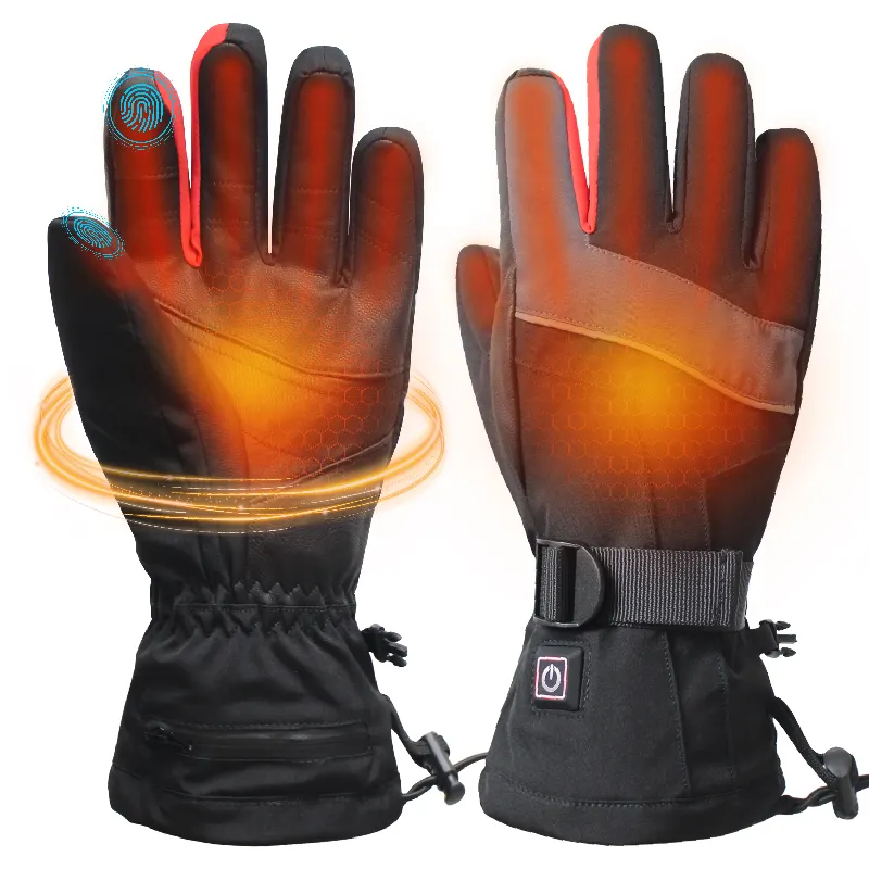 Futbol ve snowboard için pamuk avı güvenlik pedleri USB ve pil paketi ile kendinden ısıtmalı kaynak eldivenleri eldiven