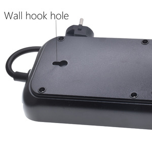 <strong>6</strong> Ways EU Extension Power Strip With Rock Switch <strong>16A</strong> 4 USB 3A Schuko Type-F Electric Power <strong>Socket</strong> Multifunction Inlet Bar 2m - Product Image 3