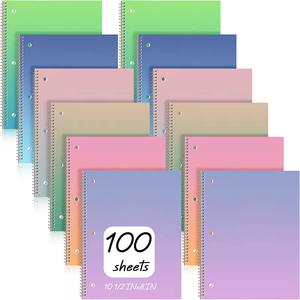 Venta al por mayor de fábrica, estudio universitario barato, planificación de trabajo diario, cuaderno en espiral de Color, cuaderno diario encuadernado - Product Image 1
