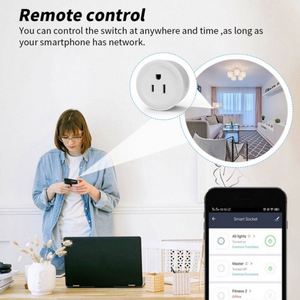 15A EU/AU/US/UK Tuya WIFIソケットスマートプラグ家庭用電気プラグおよびソケットリモコンホーム1コンセント240V - Product Image 2