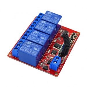 Modulo di guida del relè di ritardo della scheda del ricevitore a infrarossi IR + telecomando a 5 tasti interruttore di interblocco autobloccante 12V 4 canali