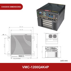 Pc de control industrial Computadora Mini caja integrada Pc sin ventilador Todo en uno para sistema automatizado - Product Image 5