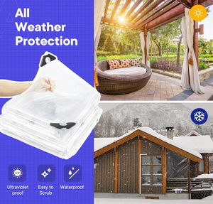 पीवीसी तिरपाल जाल टीएआरपी पारदर्शी स्पष्ट तिरपाल क्रिस्टल स्पष्ट पीवीसी तिरपाल - Product Image 3