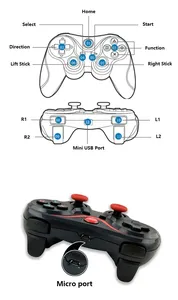 Drahtloser BT Joystick Game Controller für Mobiltelefone Android/ IOS/ PS3/ PC/Switch Gamepad-Controller Plug & Play T3 USB 2.4G - Product Image 5