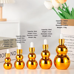 ขวดแก้วใส่น้ำมันหอมระเหยแบบปรับได้ขวดไวน์ทรงน้ำเต้าคู่2cl 1CL สีไม่เหมือนใคร - Product Image 6