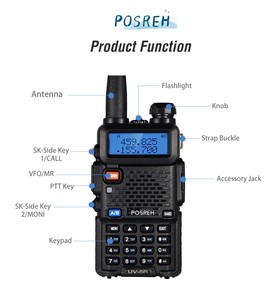 Baofeng-transceptor de Radio FM de largo alcance, uv-5r, 5W, UHF/VHF, WLN, Walkie Talkie de banda Dual - Product Image 2