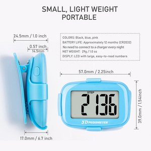 Simple <strong>Step</strong> <strong>Counter</strong> for Walking <strong>With</strong> Large Digital <strong>Display</strong>, 3D Pedometer for Walking, <strong>Step</strong> Tracker <strong>With</strong> Removable Clip Lanyard - Product Image 4