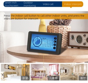 Grabación de video HD Sistema de timbre de intercomunicación visual con cable con control de acceso al hogar Teléfono de puerta de seguridad con pantalla táctil de 7 pulgadas - Product Image 5