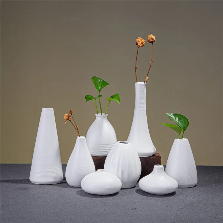 Mini vaso de cerâmica japonês para decoração de casa, quarto, interior, escritório, mesa, cerâmica preta personalizada, aparelho hidropônico de flores