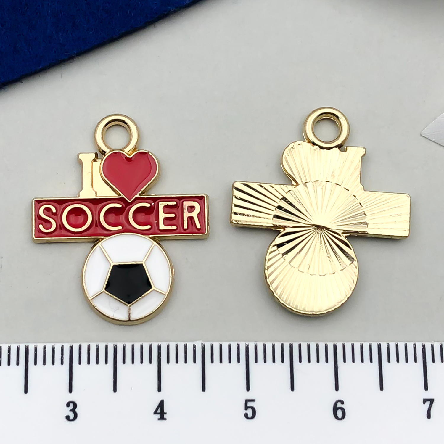 1 sport j'aime le football soccer21x25mm-2g-16737