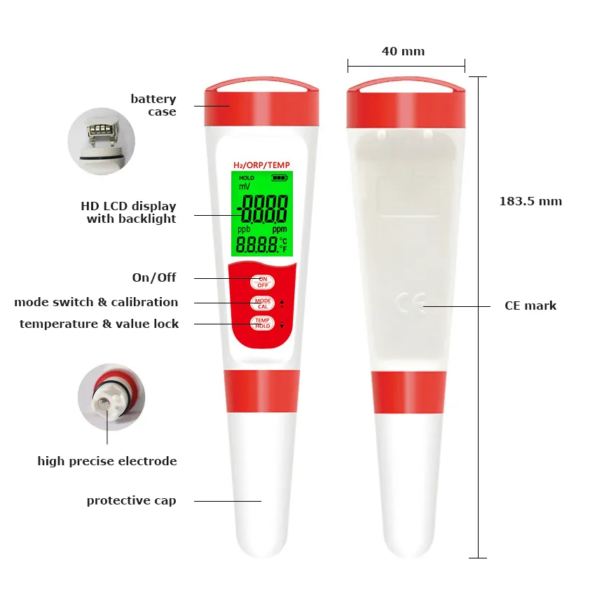 3 in 1 Oxidations reduzierung potential tester und Wasser-Orp-Meter oder Orp-Tester für Wasser