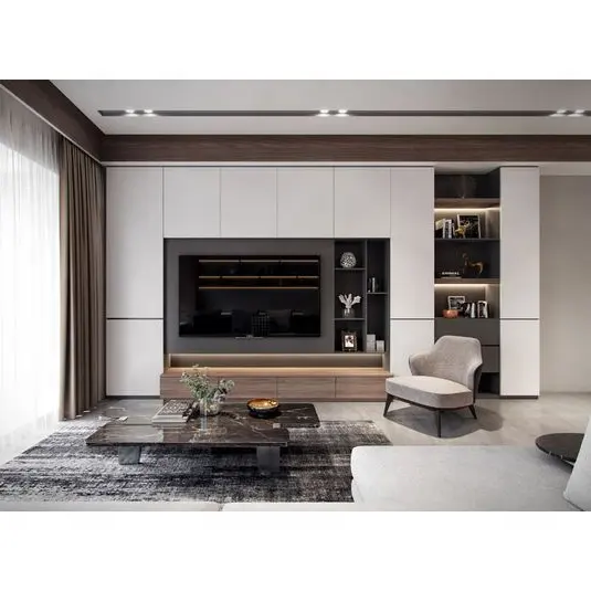 Vermont italiano moderno personalizado TV gabinete muebles de sala de estar nuevo diseño