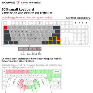 New Product Factory Supplier Wired /bt5.1 Dual-mode 60% <strong>Mechanical</strong> <strong>Keyboard</strong> 60% Layout/ Full Keys Programmable - Product Image 5
