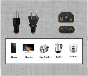 IEC C7 0.5A แบบง่าม2-2A 7A 5A ยาว1.8เมตร6FT SPT2แบบยืดหยุ่น18AWG สายไฟ2คอร์น NEMA 1-15P - Product Image 6