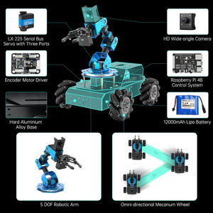 Hiwonder ArmPi Pro Himbeer Pi ROS Roboterarm Entwickler Kit mit 4WD Mecanum Rad Chassis Open Source Roboter Auto - Product Image 6