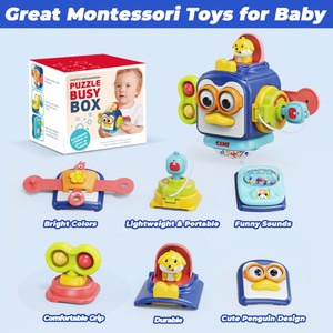 Beyin geliştirmek eğitici oyuncak penguen meşgul topu bebek el topu bulmaca duyusal hexahetoy oyuncak okul öncesi oyuncak için - Product Image 6
