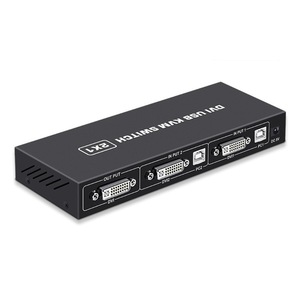 Conmutador DVI USB KVM 2x1 dos entradas una salida 4K dos ordenadores que comparten teclado USB ratón impresión Monitor Pantalla de conmutación multifunción - Product Image 1