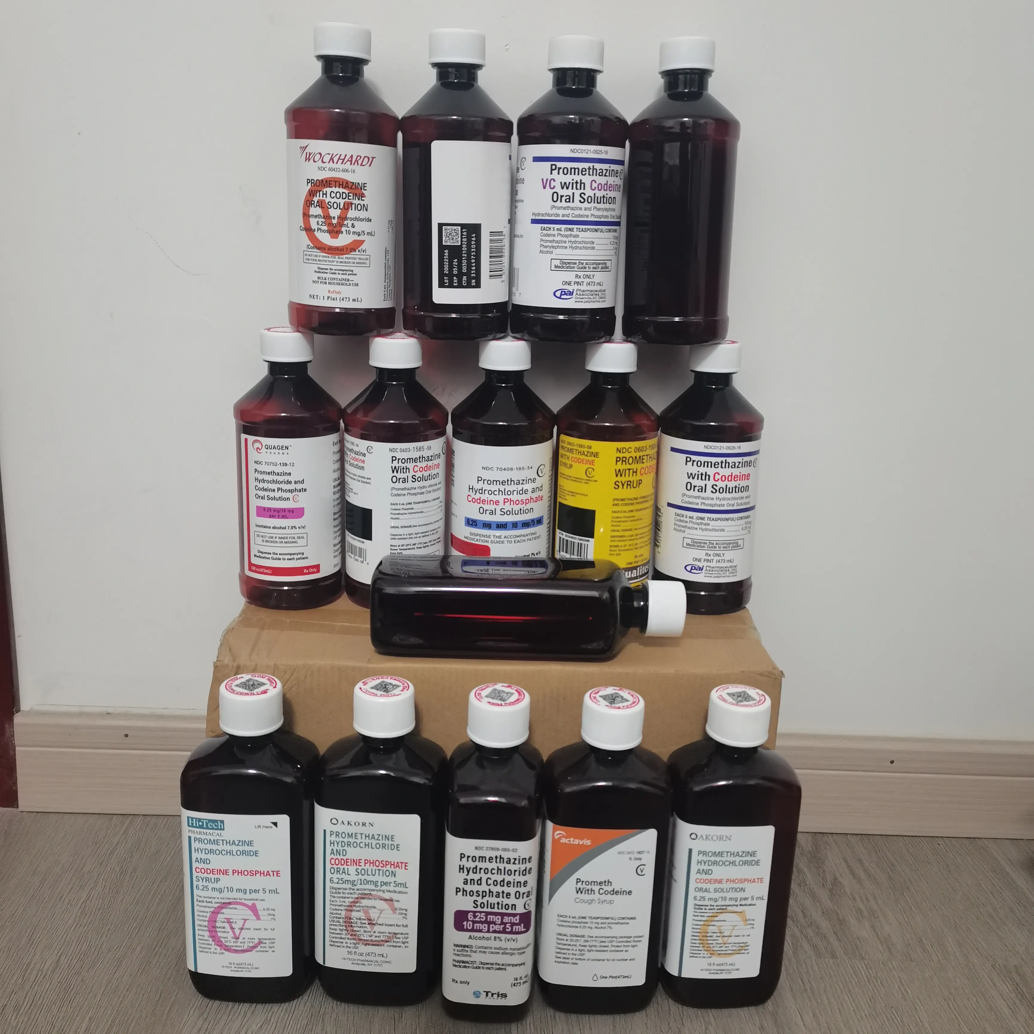 473ml 16oz 500ml empty wockhardt prescription cough syrup lean bottles medicine arch plastic bottle with qr code and seals