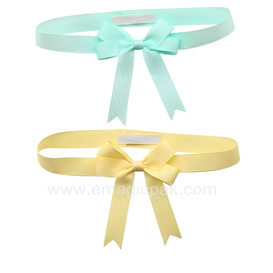 Factory Professional Free Sample <strong>Customized</strong> Satin Grosgrain Pre-tied Made <strong>Elastic</strong> / Gift <strong>Bows</strong> Ribbon with <strong>Elastic</strong> <strong>Loop</strong> - Product Image 5