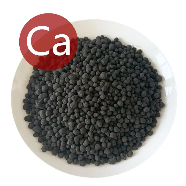 X-HUMATE أسود الجبس رمادي الكاكاو 12% الكبريت 8% Humate 30% Ca الأسمدة الحبيبية 2-4 مللي متر حمض الكالسيوم الهيوميك