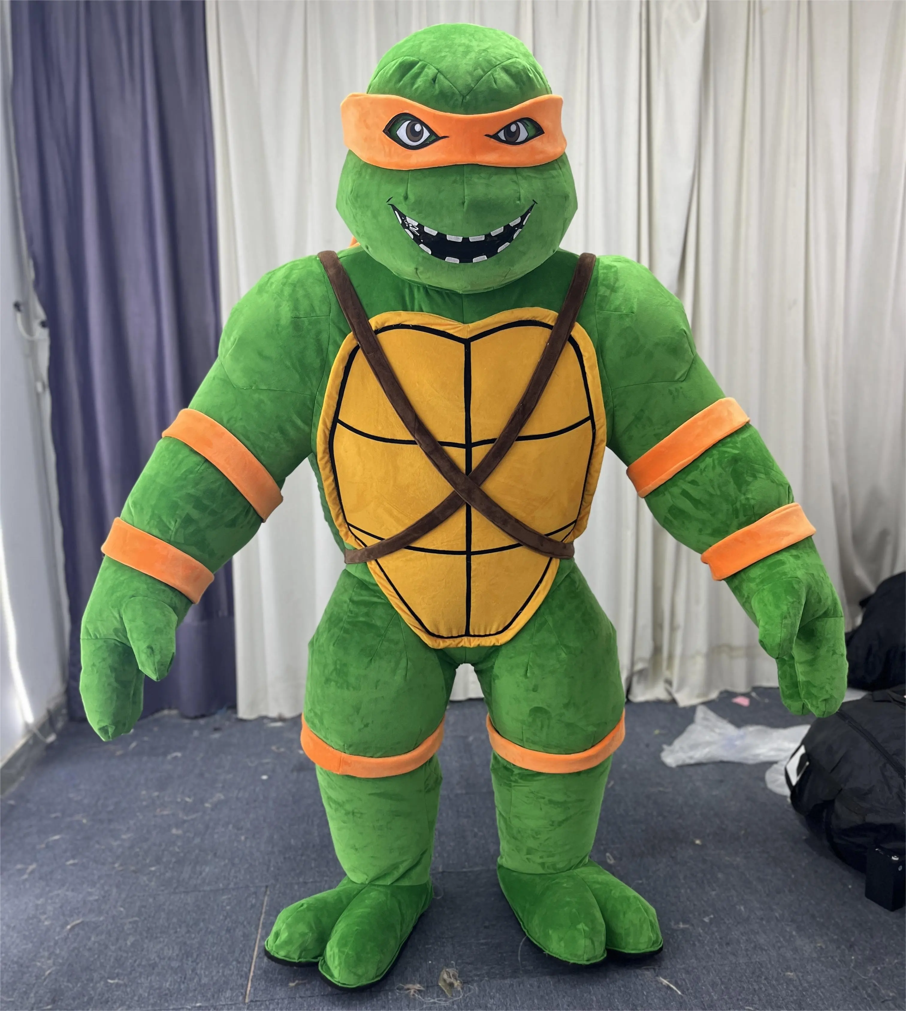 Funtoys quantité minimale de commande 1 pièce personnalisé en peluche gonflable mascotte personnage de dessin animé mascotte Ninja tortue gonflable mascotte costume