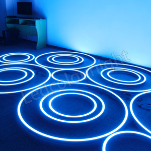 RGB DMX controllo in alluminio LED anello luce a sospensione semplice profilo LED luce circolare per ufficio, Hotel, negozio - Product Image 2