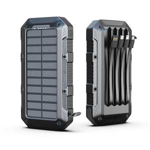 20000mAh Solar Power Bank with Built-in Charging Cable Waterproof <strong>Design</strong> for Outdoor Adventures - Product Image 1