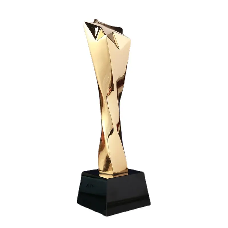 La forma della stella d'oro di danza di vendita calda premia il trofeo personalizzato della resina