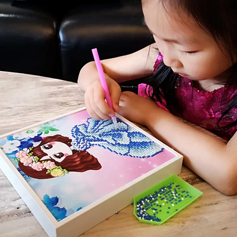 لوحة فنية للأطفال سهلة ولطيفة ثلاثية الأبعاد من الألماس يمكنك إعدادها بنفسك