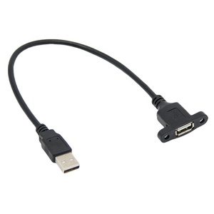 Usb 2.0 a erkek dişi uzatma kablosu kulak vidası ile Usb2.0 erkek kadın veri paneli - Product Image 3