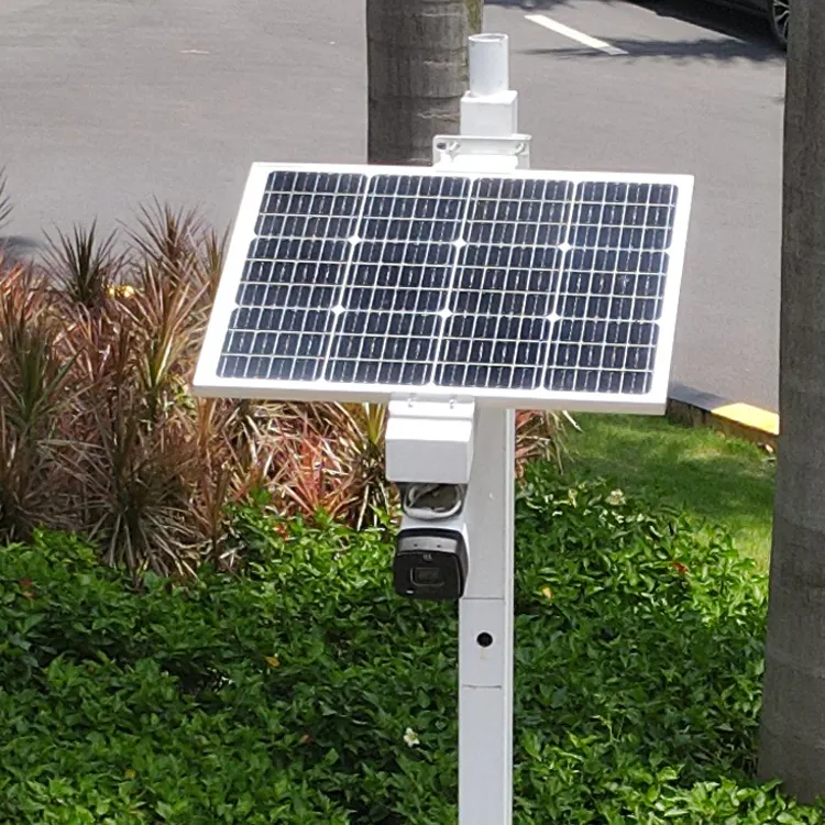 Panneau solaire extérieur 50W 100W avec batterie 20/40AH LifePO4 pour caméras de sécurité CCTV Système d'alimentation de surveillance solaire