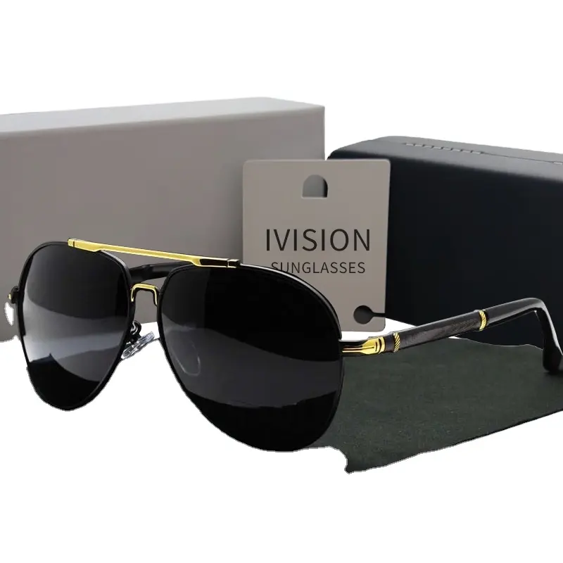 Óculos de sol masculino polarizado, óculos de sol luxuoso de marca famosa, personalizado, 2021