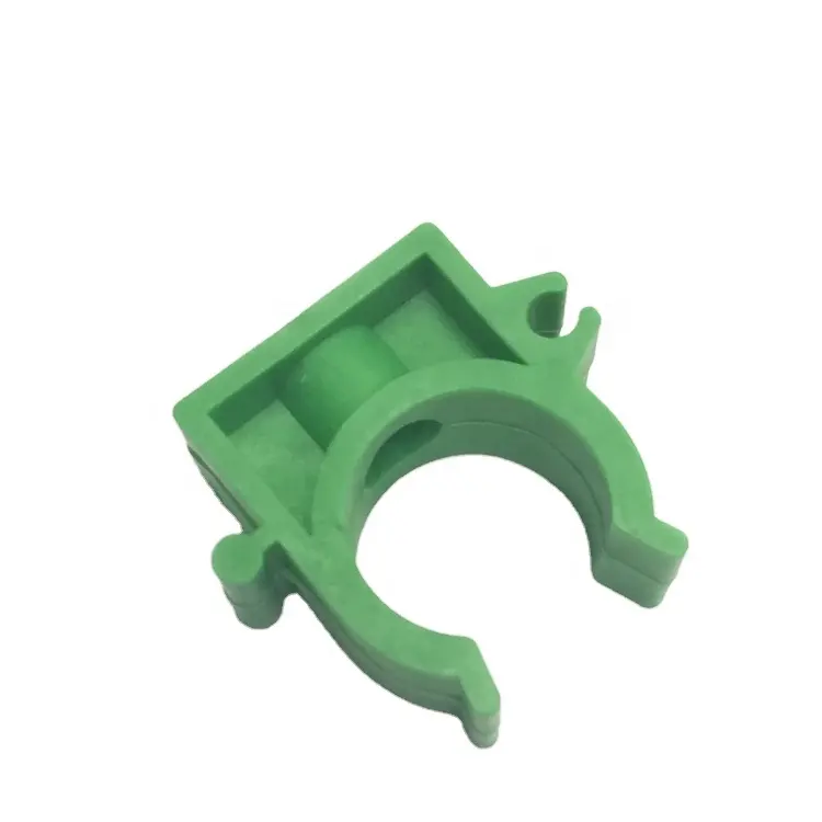 Abrazadera de tubo ppr de plástico con estructura de abrazadera C de color verde personalizada de buena calidad al por mayor