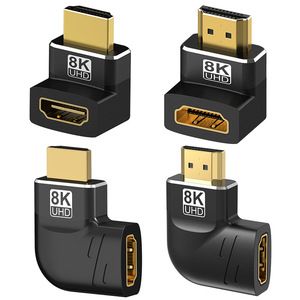 8k高清HDMI 2.1弯曲转换头电脑机顶盒电视转换接口适配器公对母