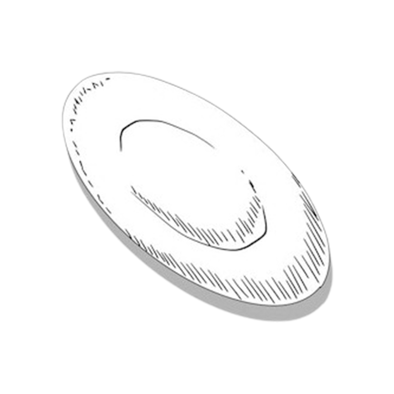 9.12 inch rectangular oval bowl