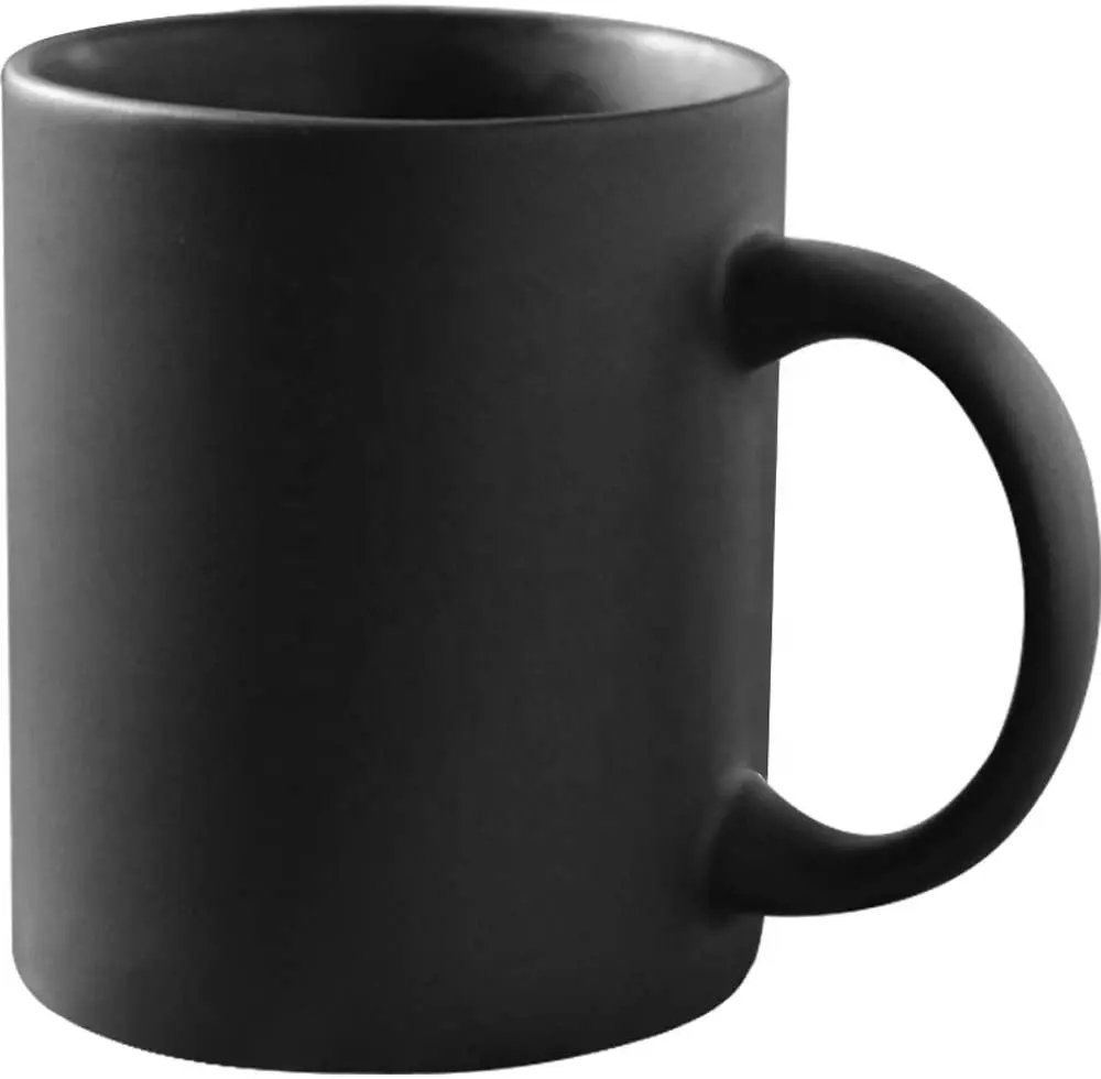 Thăng Hoa Tùy Chỉnh Logo In 12 Oz Kết Cấu Mờ Cốc Gốm Đen Cho Latte Cappuccino Trà Ca Cao Nóng
