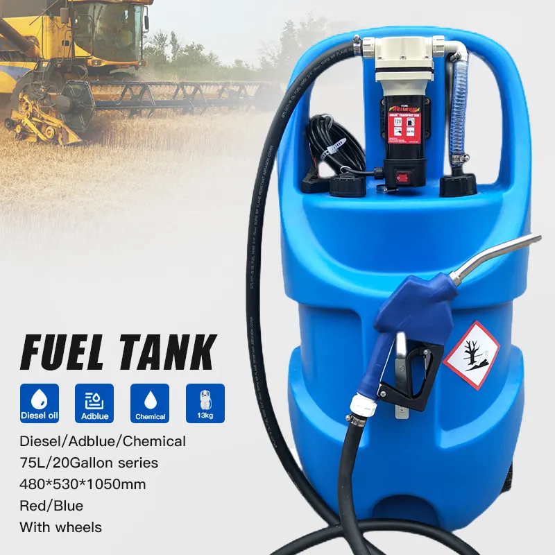 75L adblue tankları plastik pompa olmadan bidon dizel yakıt tankı yakıt depolama tankı adblue benzin benzin bidonu yakıt caddy