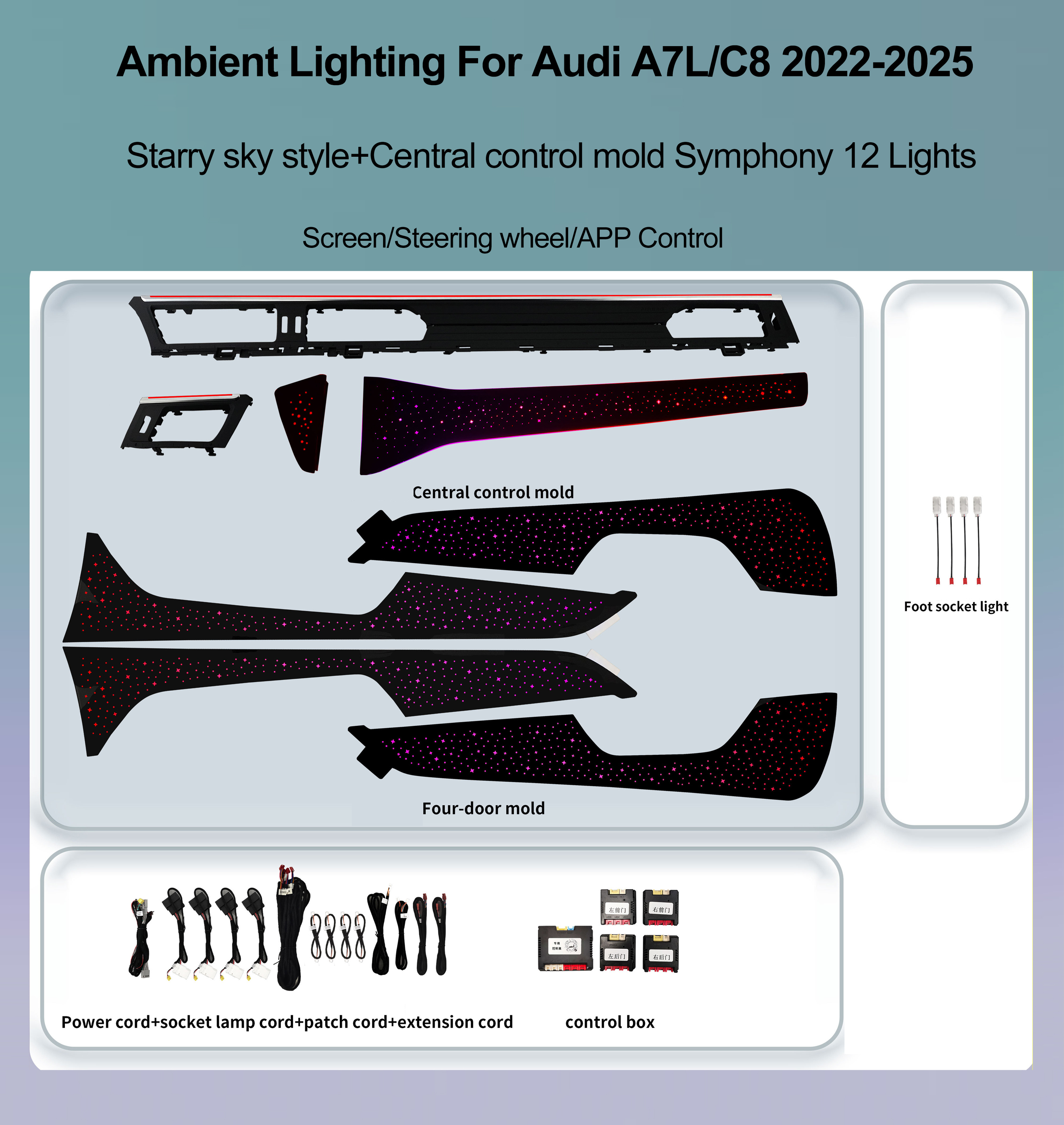 Starry sky style+Central control mold Symphony 12 Lights