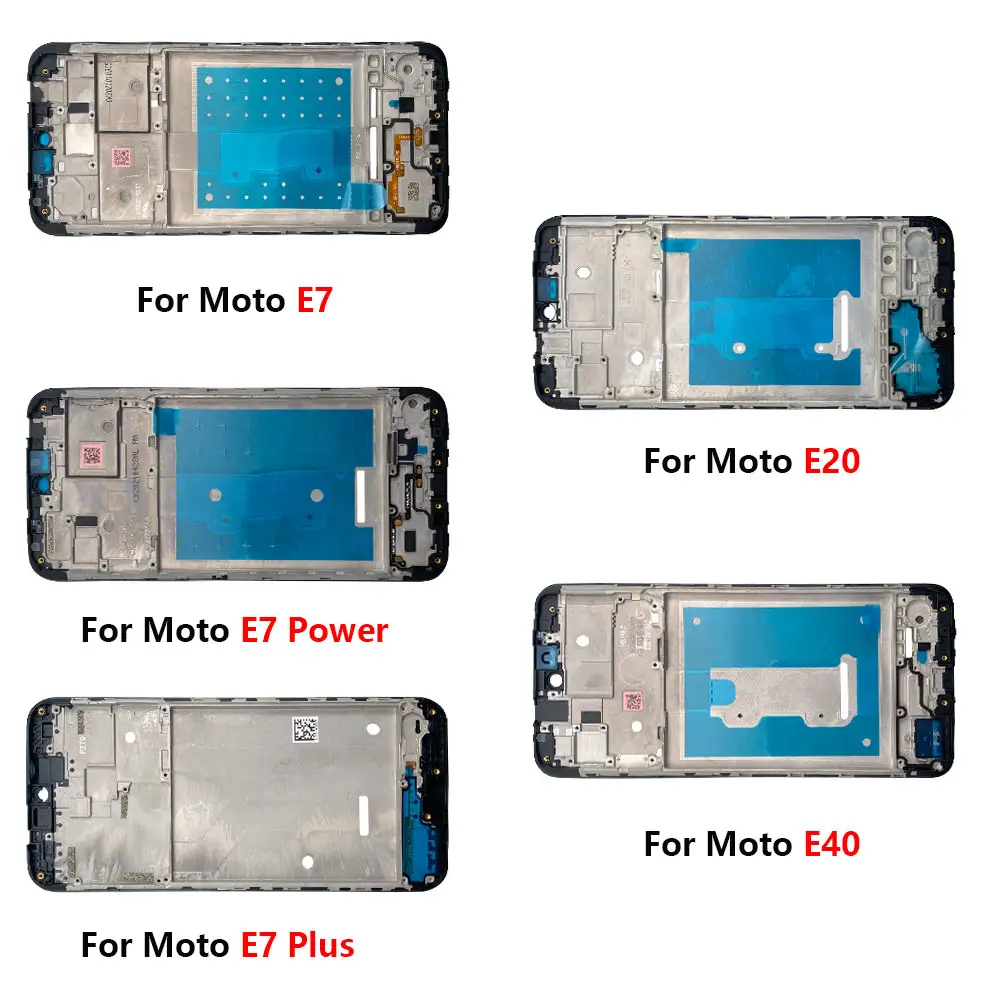 Placa de carcasa frontal al por mayor para Moto E20 E40 G10 G20 G30 G50 G60 E7 Plus Power LCD marco bisel marco medio teléfono repuestos