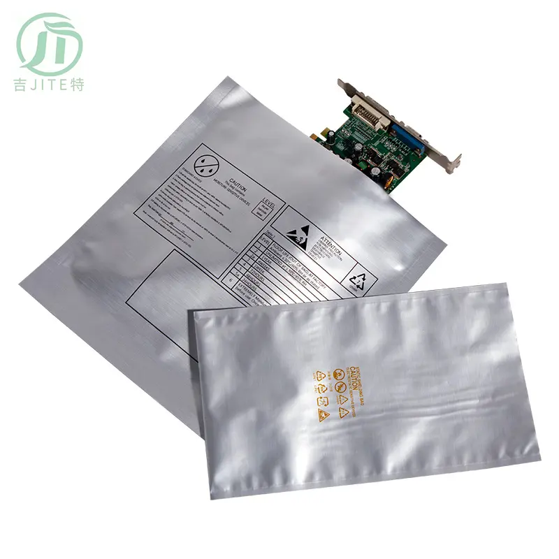 Emballage antistatique à impression personnalisée Sac barrière contre l'humidité en aluminium ESD/Sacs en feuille d'aluminium