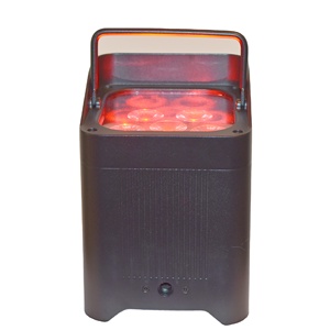 Dmx-Control inalámbrico, 6x18W, RGBWA + UV, 6 en 1, batería LED, Uplight para fiesta de boda - Product Image 1