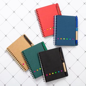 Bloc de notas Kraft con logotipo personalizado con bolígrafo Memo Notas adhesivas Cuaderno de papel Kraft ecológico Mini Bloc de notas pequeño Cuaderno de impresión personalizado con bolígrafo - Product Image 5