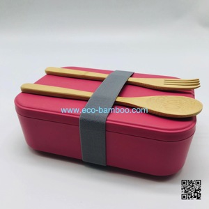 Bamboo Fiber Lunch Box Plastic Microwavable Food <strong>Containers</strong> for Meal <strong>With</strong> <strong>Lids</strong> <strong>Rectangular</strong> Reusable Storage Lunch - Product Image 6