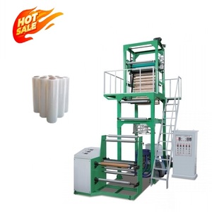 Yüksek hızlı PLA biyobozunur plastik üflemeli çanta filmi ekstruder üfleme makinesi <span class=keywords><strong>HDPE</strong></span> LDPE PP T-shirt alışveriş çanta yapma makinesi