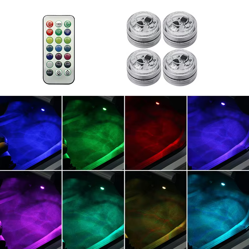 4 lámpara + 1 remoto