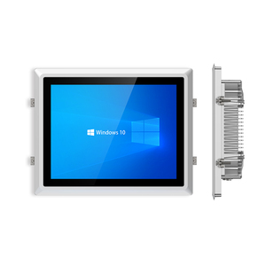Alta precisão industrial comprimidos computador i3 i5 i7 ip65 tela sensível ao toque incorporado pc controle automotivo alumínio fanless painel pc