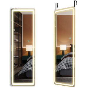 LED Full Length Body <span class=keywords><strong>Mirror</strong></span>: Pendurado Wall Mounted <span class=keywords><strong>Mirror</strong></span> Molho à Prova de Explosão com Luzes RGB para Quarto