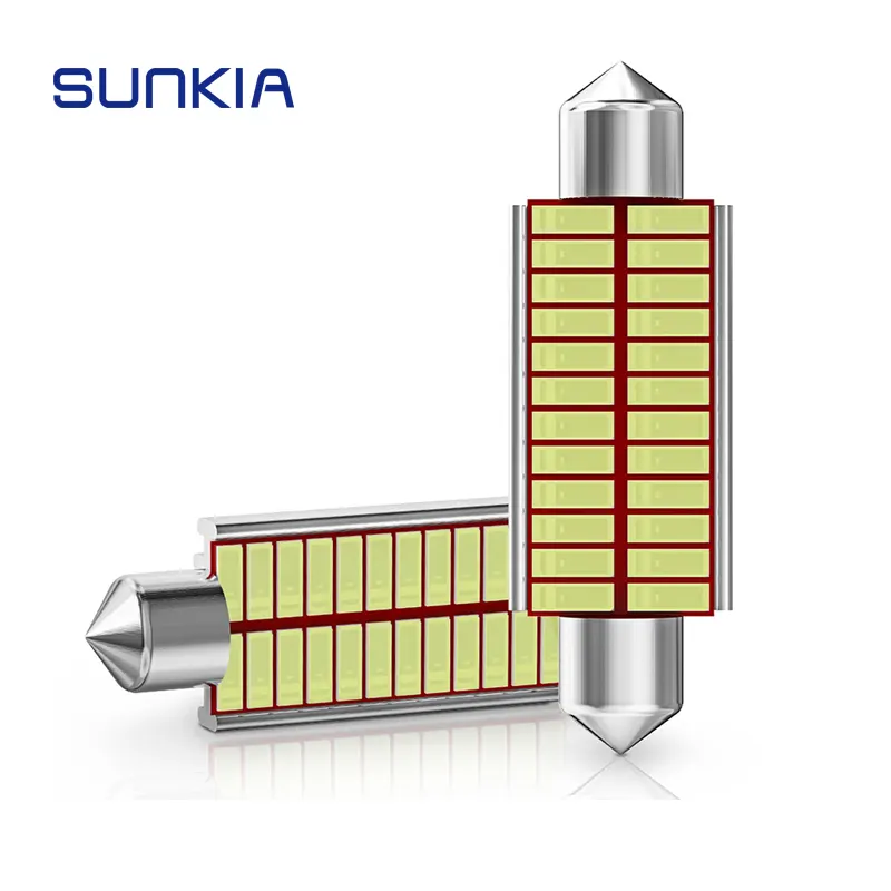 SUNKIA festone Canbus 12V festone per auto 4014 C5W luce di marcia a Led 31mm 36mm 39mm 41mm