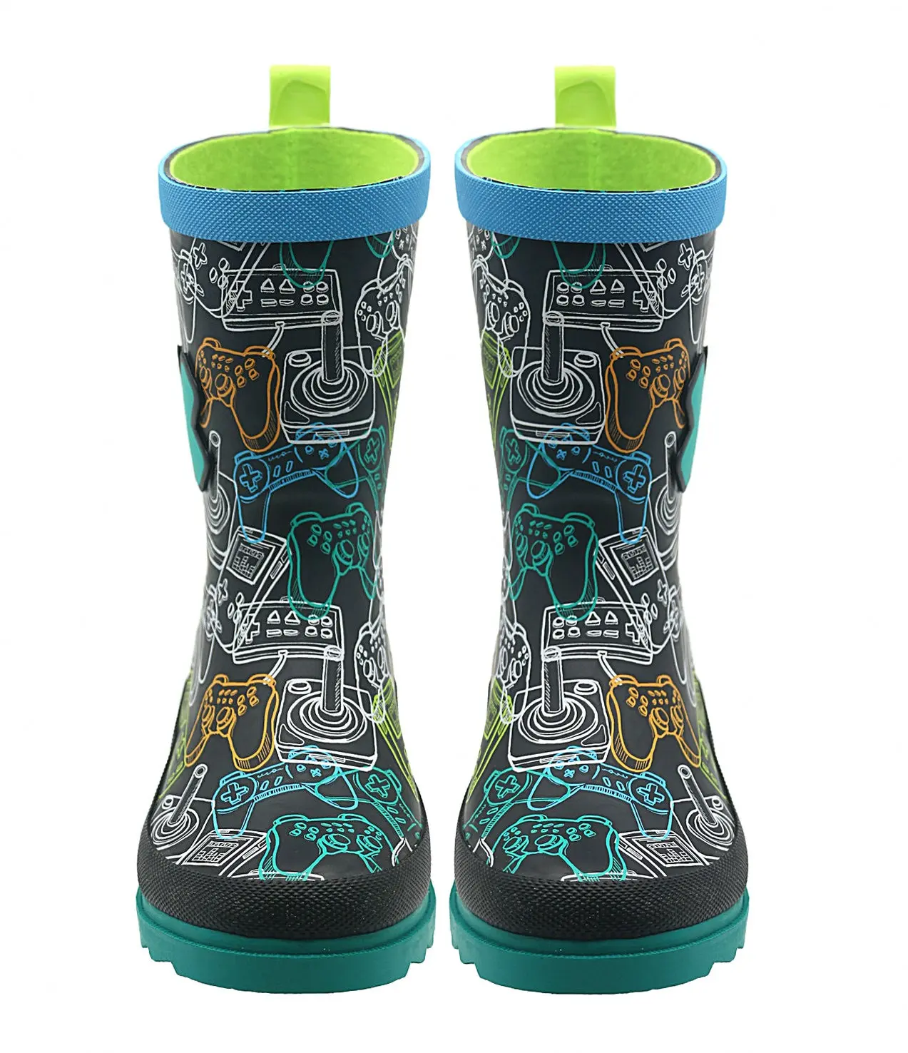 Sepatu bot hujan kustom untuk anak, sepatu bot hujan karet 3D motif lucu tahan air berkualitas tinggi