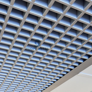 Decorative Lattice <strong>Ceiling</strong> <strong>Grid</strong> Metal Suspension Open Cell <strong>Grid</strong> Aluminum <strong>Ceiling</strong> System - Product Image 5